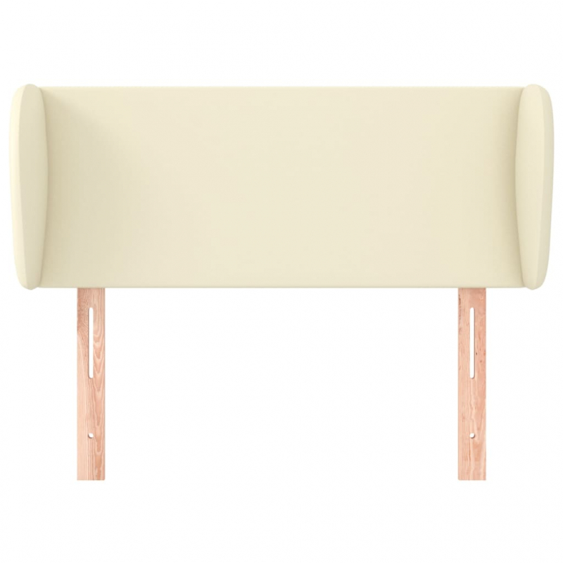 Kopfteil mit Ohren Creme 103x23x78/88 cm Kunstleder