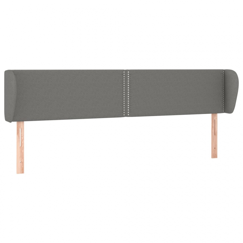 Kopfteil mit Ohren Dunkelgrau 163x23x78/88 cm Stoff