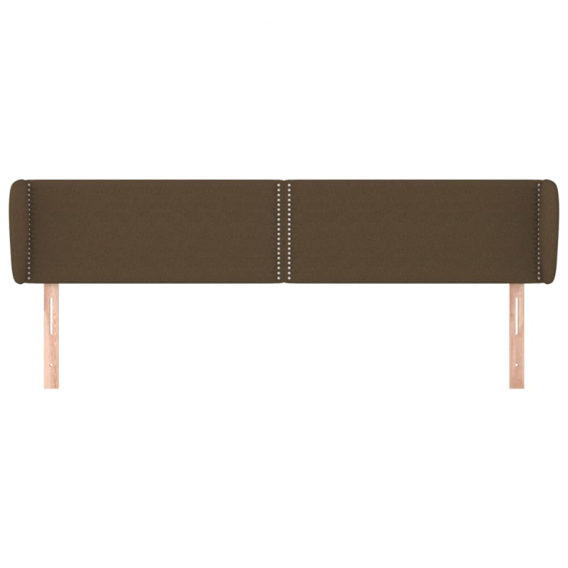 Kopfteil mit Ohren Dunkelbraun 163x23x78/88 cm Stoff