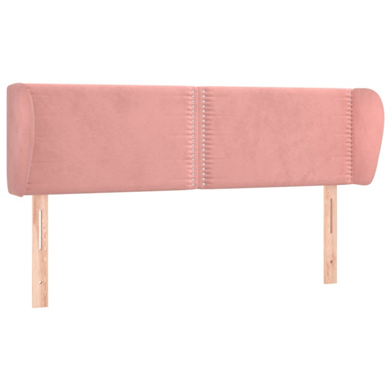 Kopfteil mit Ohren Rosa 147x23x78/88 cm Samt