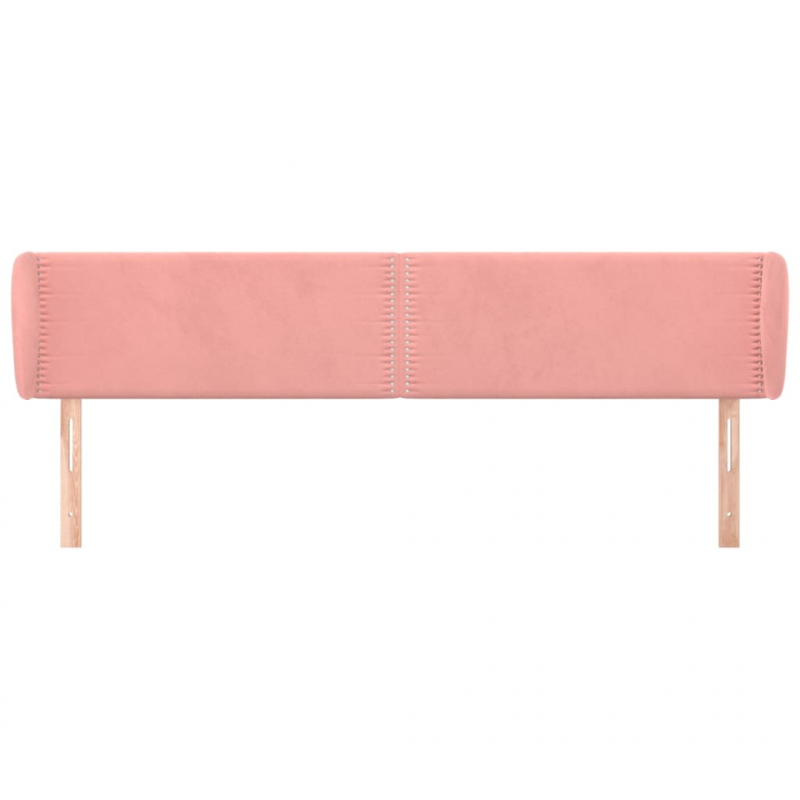 Kopfteil mit Ohren Rosa 183x23x78/88 cm Samt