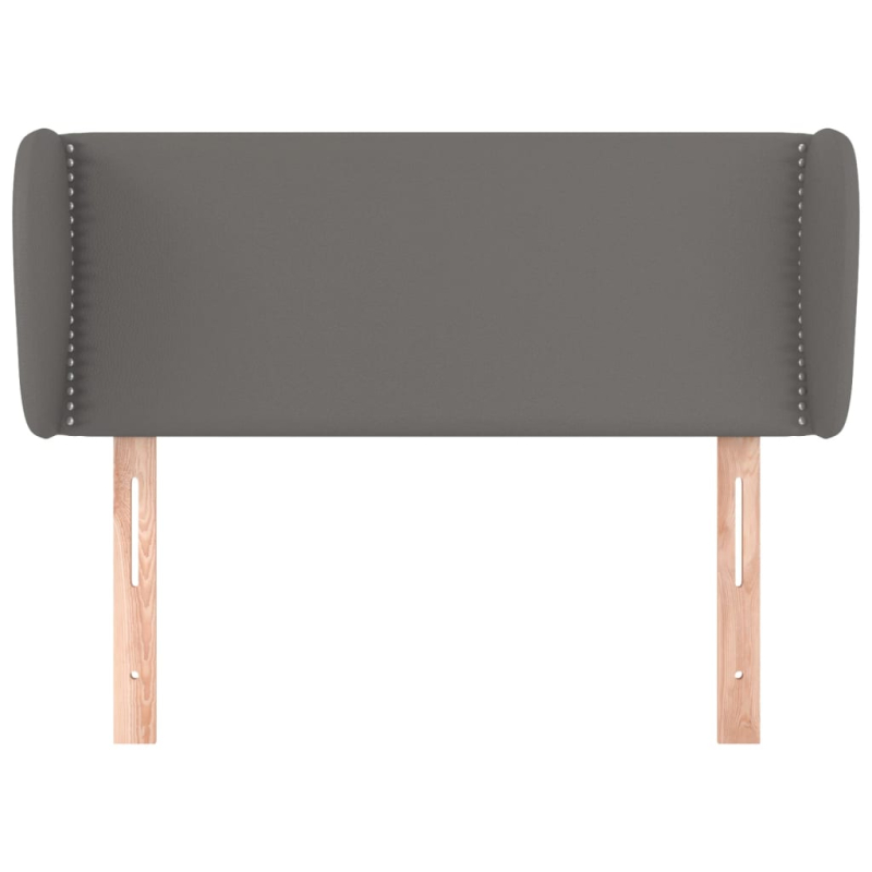 Kopfteil mit Ohren Grau 103x23x78/88 cm Kunstleder
