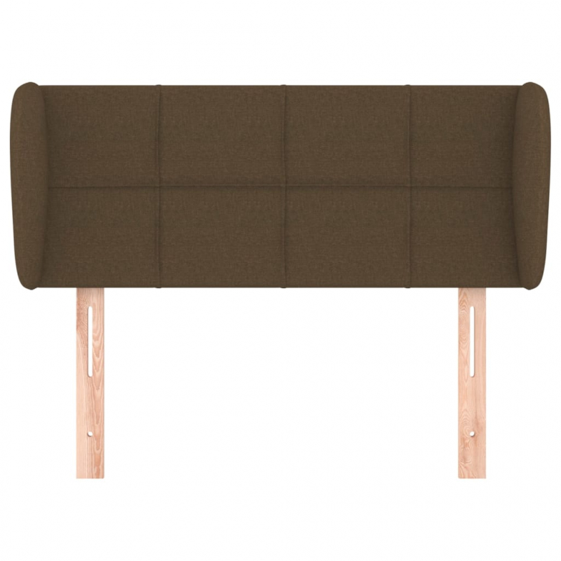 Kopfteil mit Ohren Dunkelbraun 103x23x78/88 cm Stoff