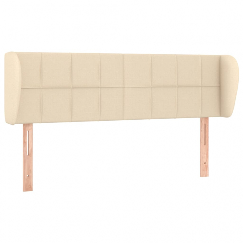 Kopfteil mit Ohren Creme 147x23x78/88 cm Stoff