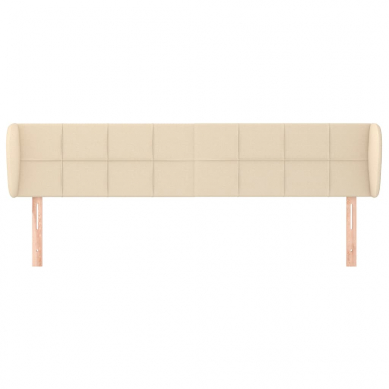 Kopfteil mit Ohren Creme 163x23x78/88 cm Stoff