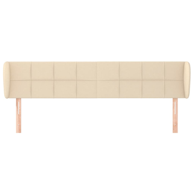Kopfteil mit Ohren Creme 203x23x78/88 cm Stoff