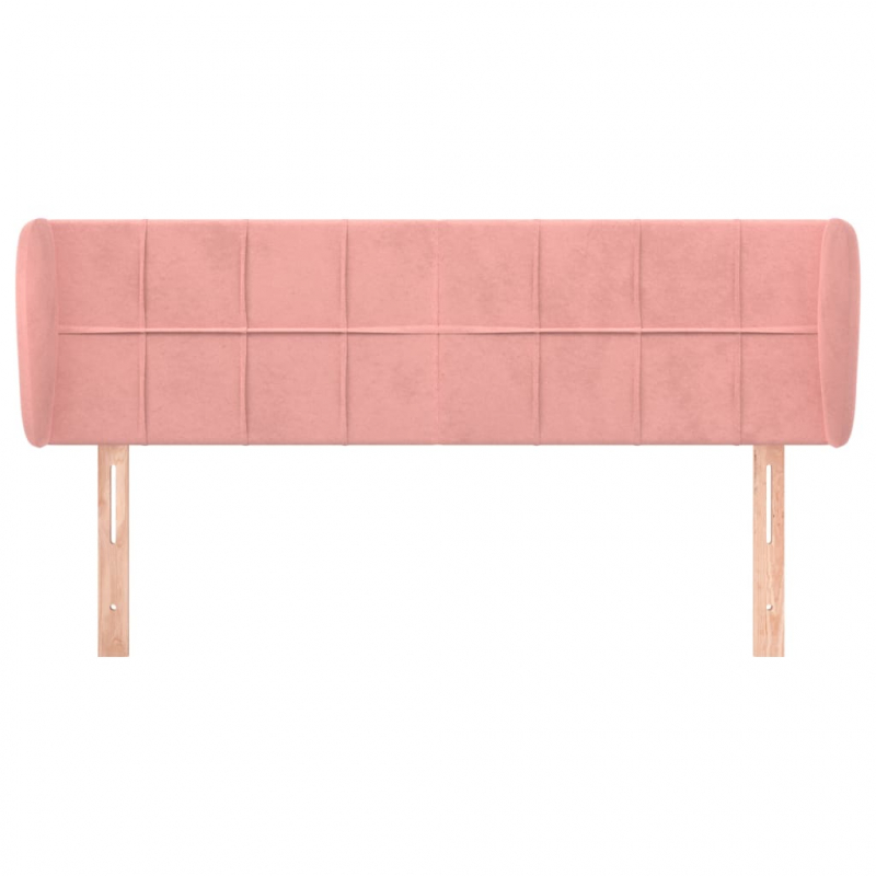 Kopfteil mit Ohren Rosa 147x23x78/88 cm Samt