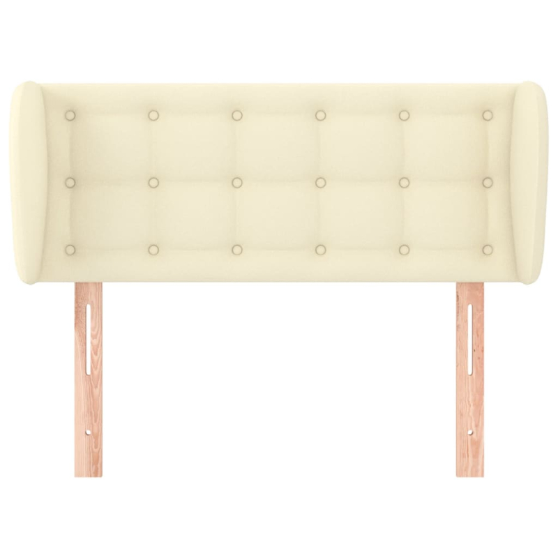 Kopfteil mit Ohren Creme 93x23x78/88 cm Kunstleder