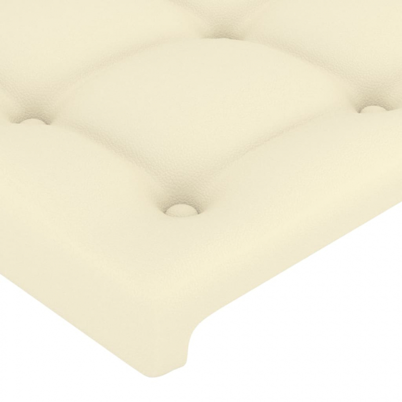 Kopfteil mit Ohren Creme 103x23x78/88 cm Kunstleder