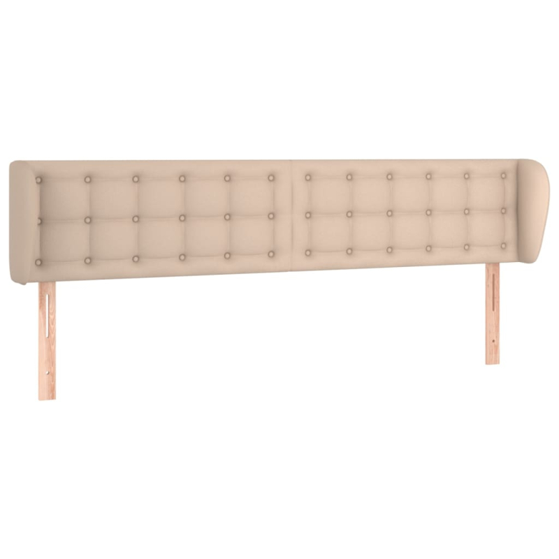 Kopfteil mit Ohren Cappuccino-Braun 163x23x78/88 cm Kunstleder
