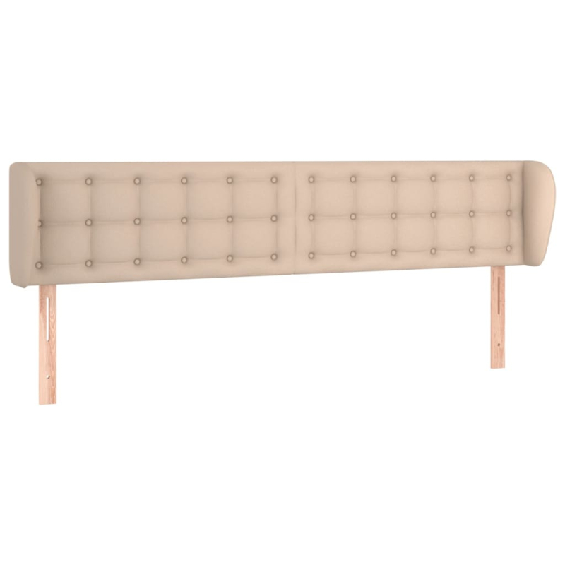 Kopfteil mit Ohren Cappuccino-Braun 203x23x78/88 cm Kunstleder