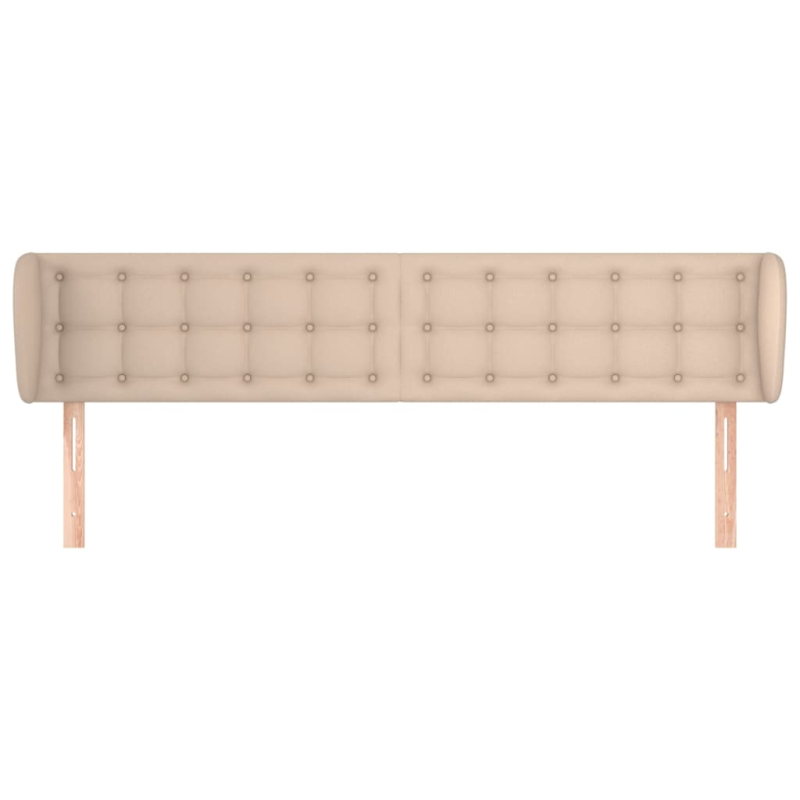 Kopfteil mit Ohren Cappuccino-Braun 203x23x78/88 cm Kunstleder