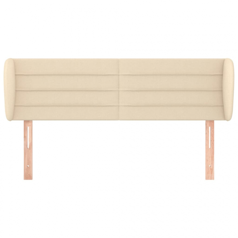 Kopfteil mit Ohren Creme 147x23x78/88 cm Stoff