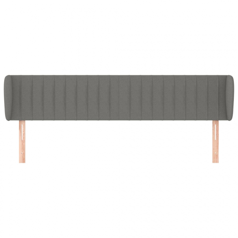Kopfteil mit Ohren Dunkelgrau 163x23x78/88 cm Stoff