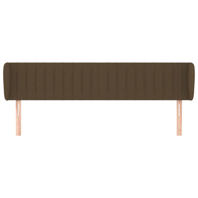 Kopfteil mit Ohren Dunkelbraun 183x23x78/88 cm Stoff