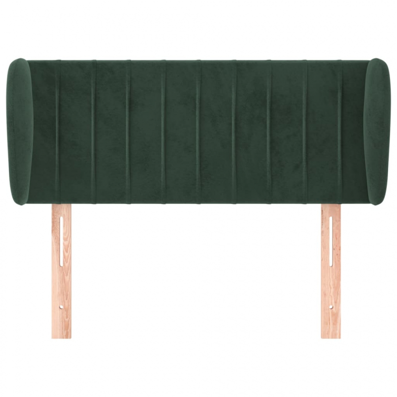 Kopfteil mit Ohren Dunkelgrün 103x23x78/88 cm Samt