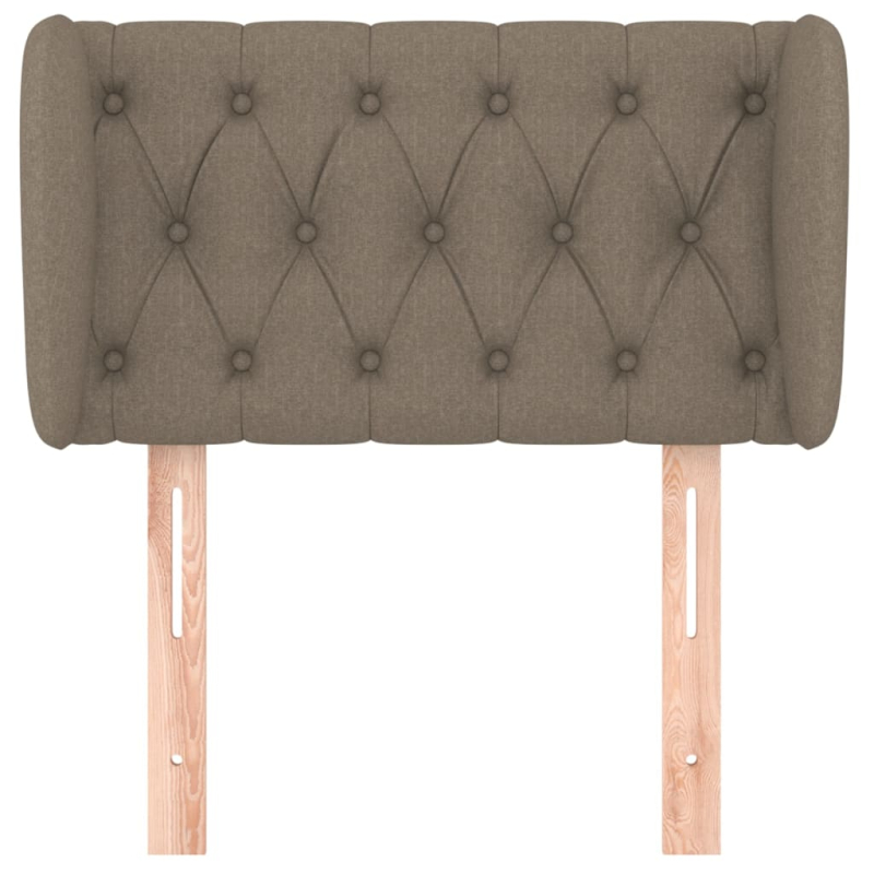 Kopfteil mit Ohren Taupe 83x23x78/88 cm Stoff