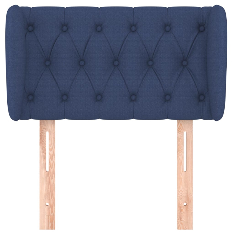 Kopfteil mit Ohren Blau 83x23x78/88 cm Stoff