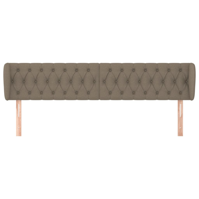 Kopfteil mit Ohren Taupe 203x23x78/88 cm Stoff