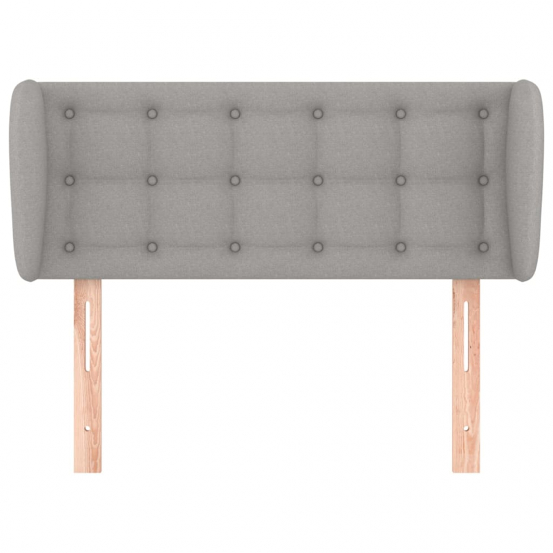 Kopfteil mit Ohren Hellgrau 103x23x78/88 cm Stoff