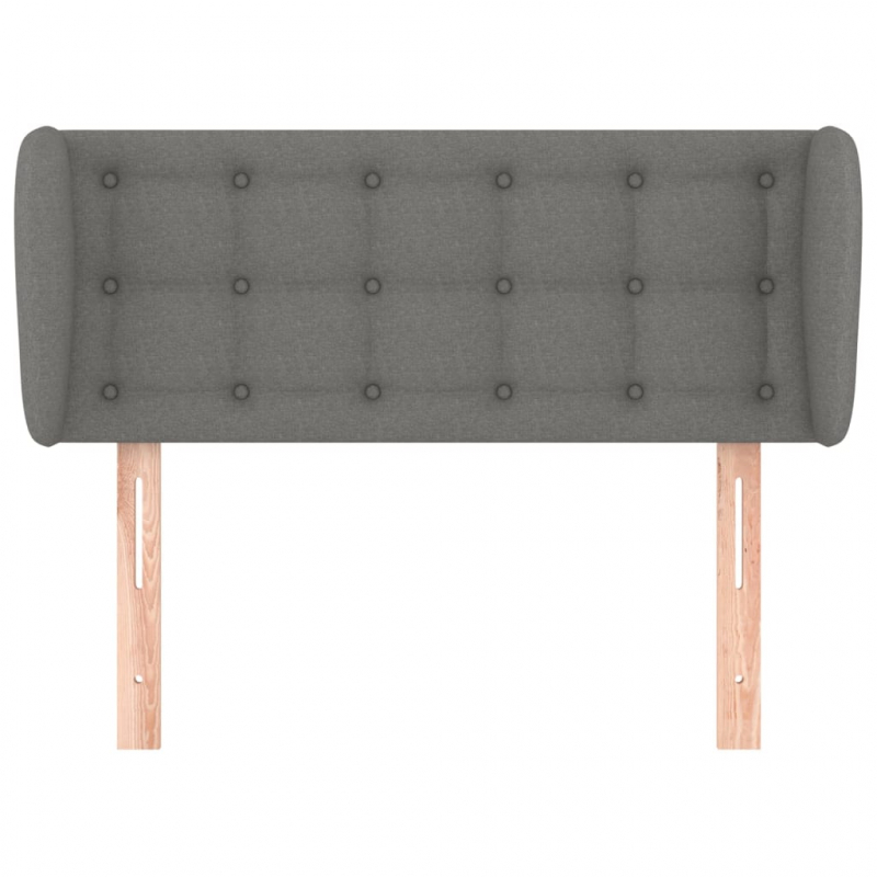 Kopfteil mit Ohren Dunkelgrau 103x23x78/88 cm Stoff