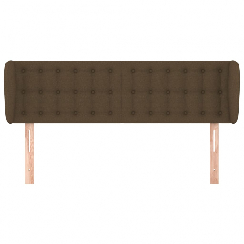 Kopfteil mit Ohren Dunkelbraun 147x23x78/88 cm Stoff