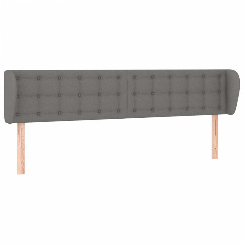 Kopfteil mit Ohren Dunkelgrau 163x23x78/88 cm Stoff