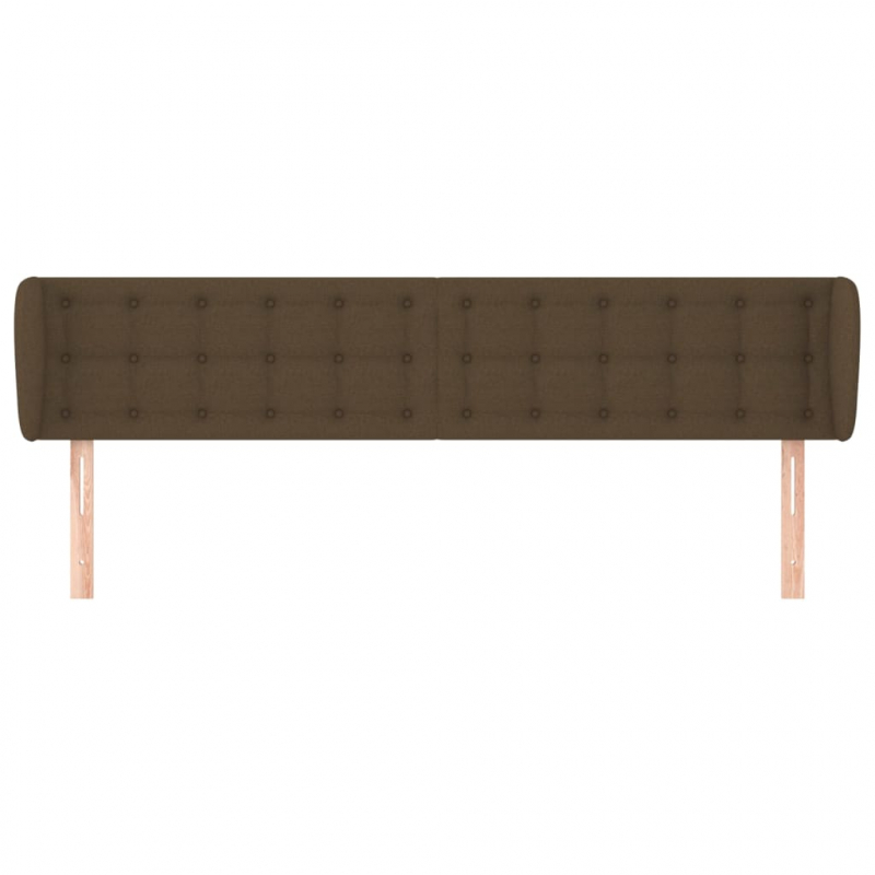 Kopfteil mit Ohren Dunkelbraun 163x23x78/88 cm Stoff