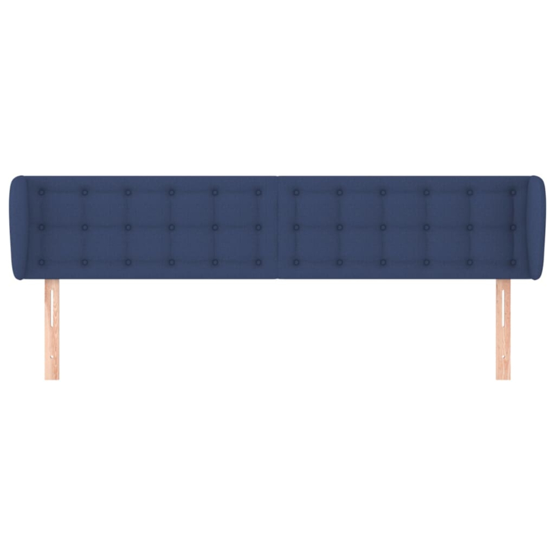 Kopfteil mit Ohren Blau 183x23x78/88 cm Stoff