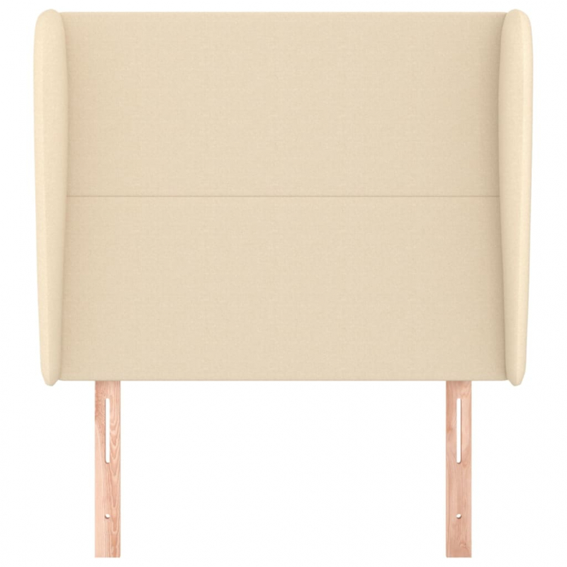 Kopfteil mit Ohren Creme 83x23x118/128 cm Stoff