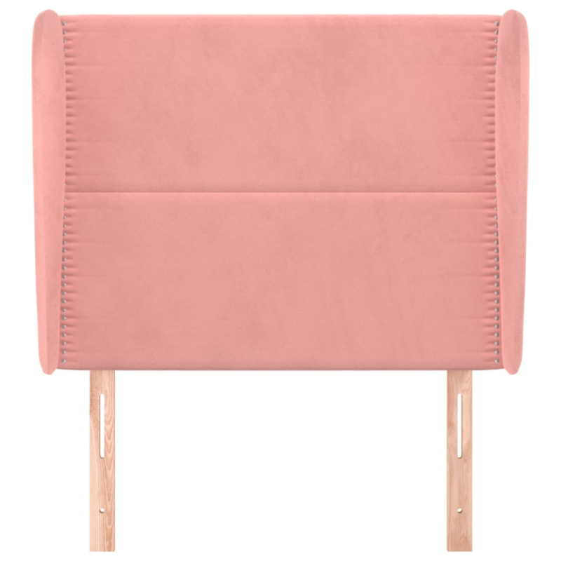 Kopfteil mit Ohren Rosa 103x23x118/128 cm Samt