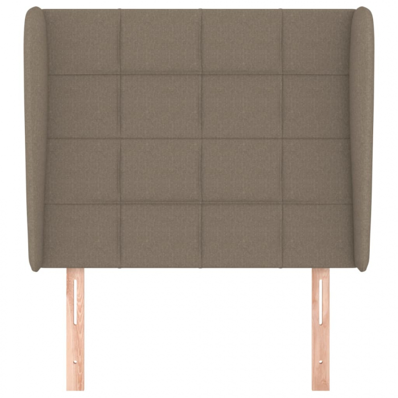 Kopfteil mit Ohren Taupe 83x23x118/128 cm Stoff