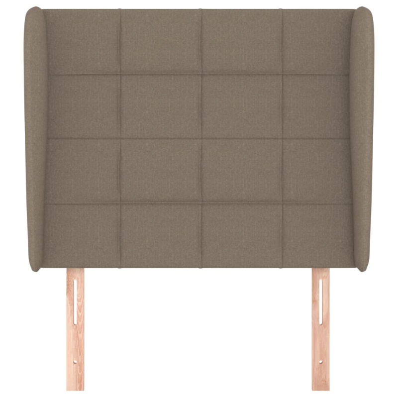 Kopfteil mit Ohren Taupe 93x23x118/128 cm Stoff