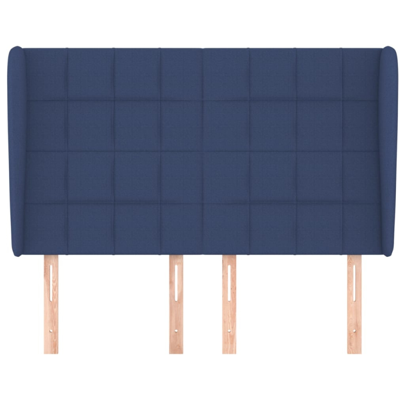 Kopfteil mit Ohren Blau 147x23x118/128 cm Stoff