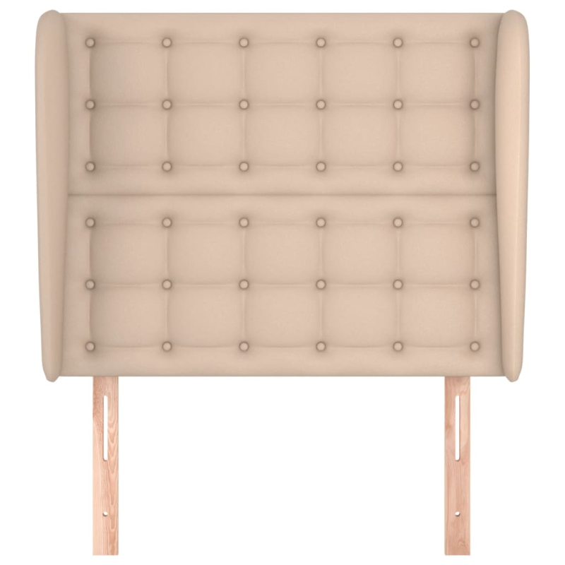Kopfteil mit Ohren Cappuccino-Braun 83x23x118/128 cm Kunstleder