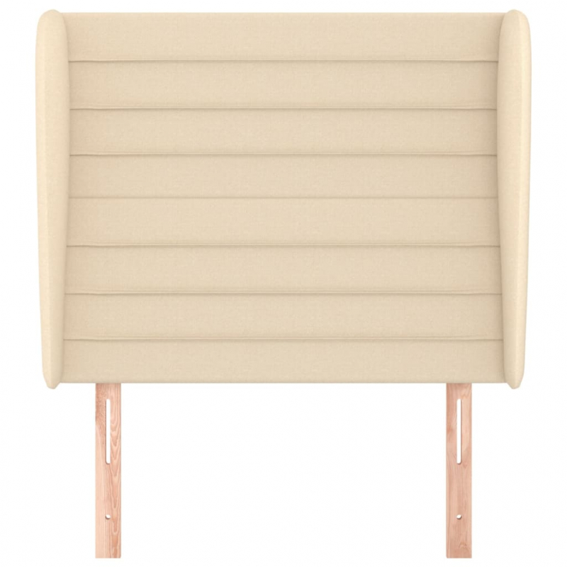 Kopfteil mit Ohren Creme 83x23x118/128 cm Stoff