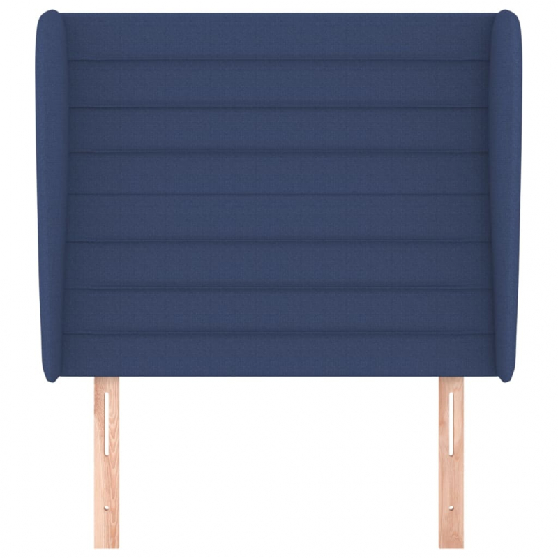 Kopfteil mit Ohren Blau 103x23x118/128 cm Stoff