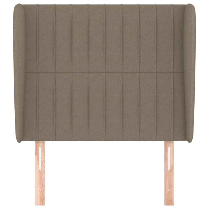 Kopfteil mit Ohren Taupe 103x23x118/128 cm Stoff
