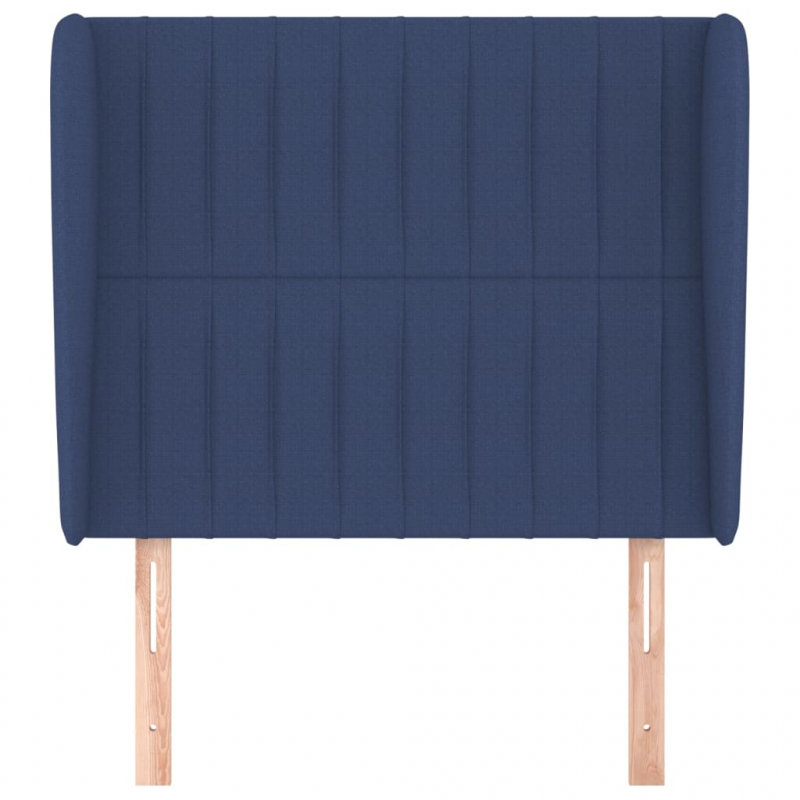 Kopfteil mit Ohren Blau 103x23x118/128 cm Stoff