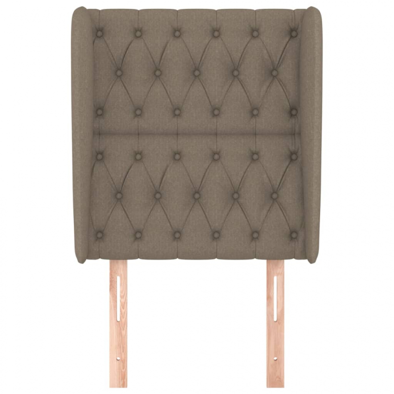 Kopfteil mit Ohren Taupe 83x23x118/128 cm Stoff