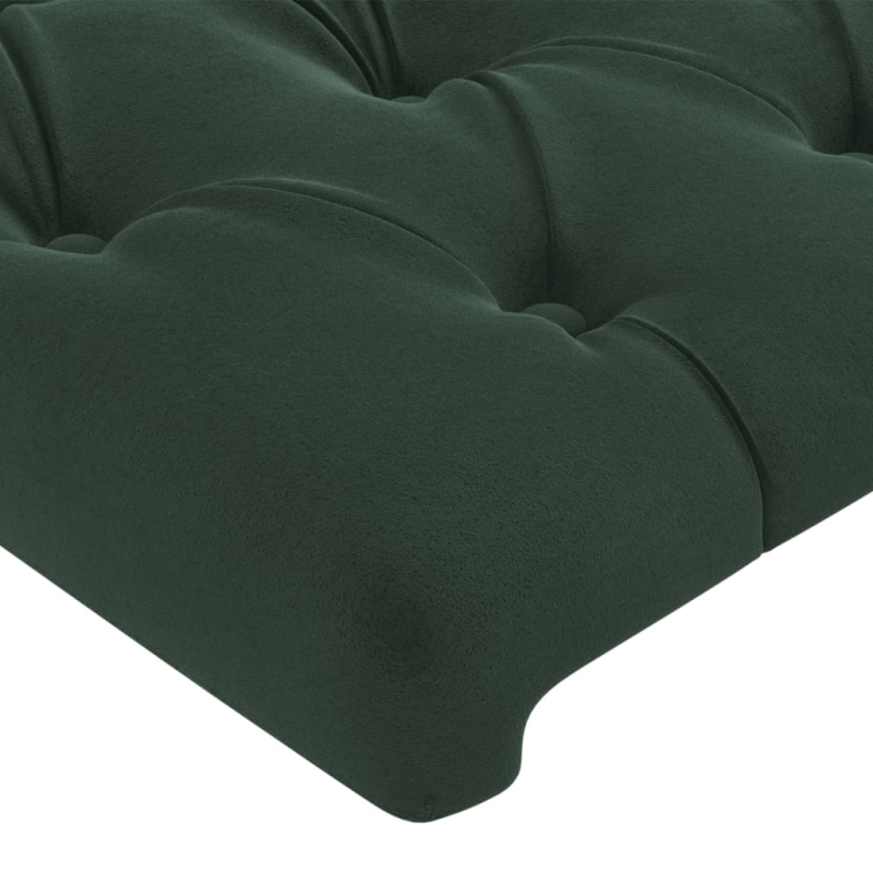 Kopfteil mit Ohren Dunkelgrün 103x23x118/128 cm Samt