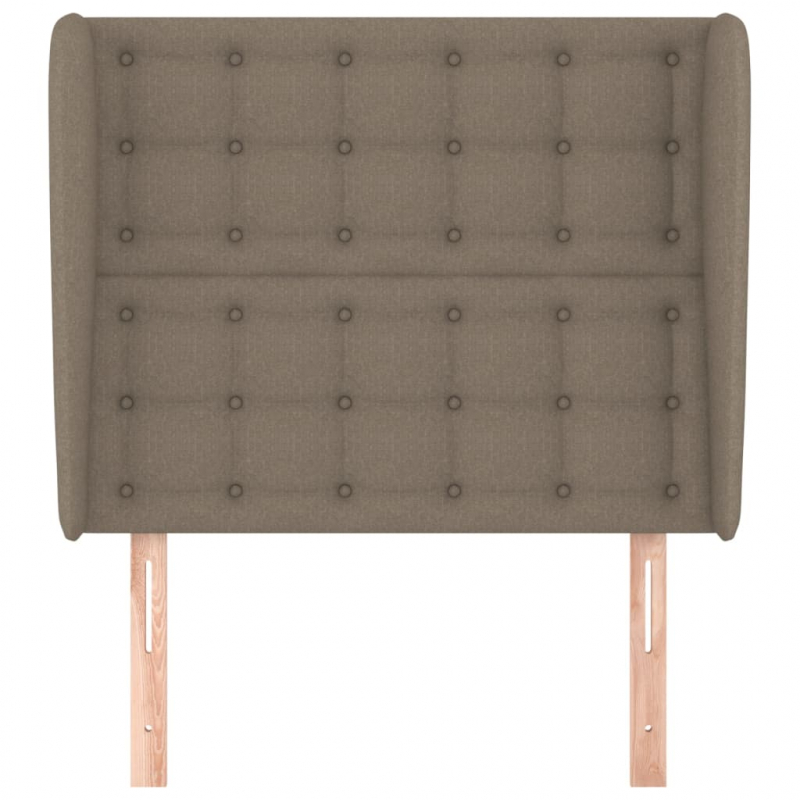 Kopfteil mit Ohren Taupe 103x23x118/128 cm Stoff
