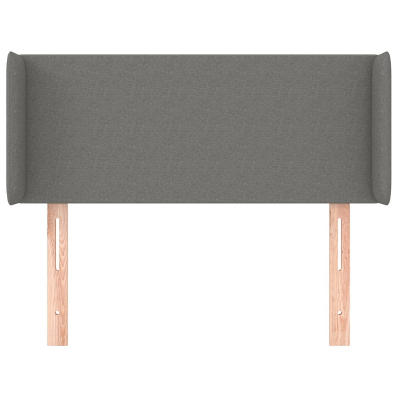 Kopfteil mit Ohren Dunkelgrau 103x16x78/88 cm Stoff