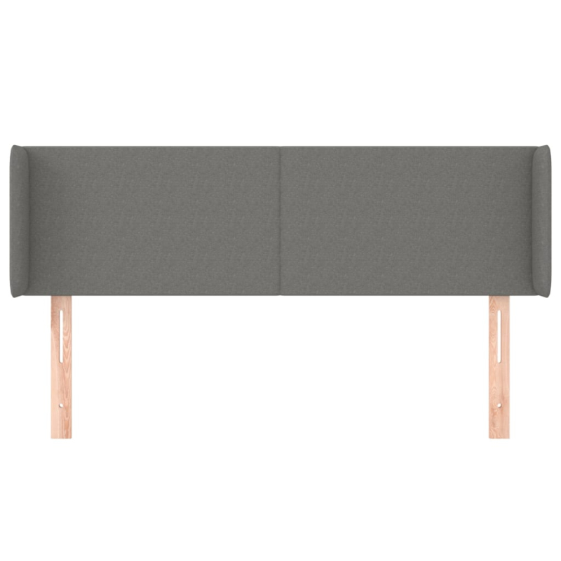 Kopfteil mit Ohren Dunkelgrau 147x16x78/88 cm Stoff