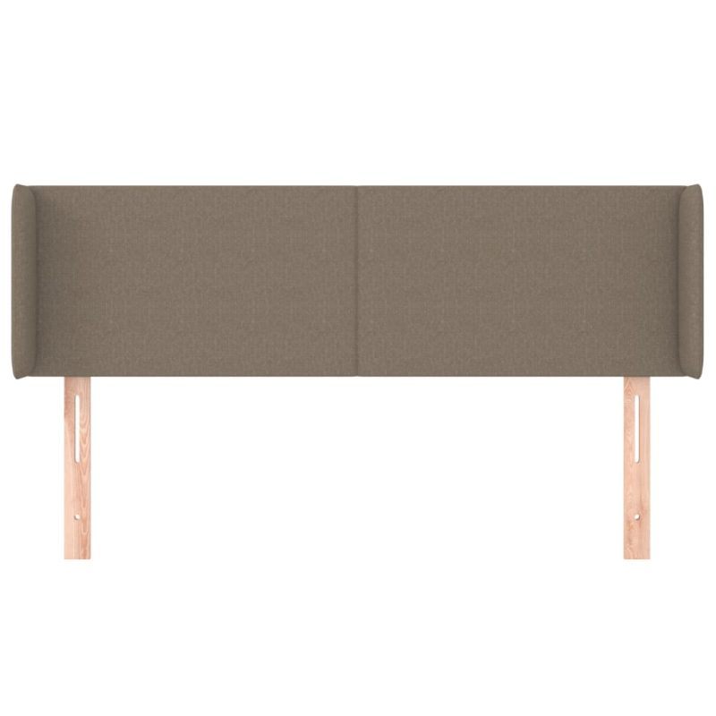 Kopfteil mit Ohren Taupe 147x16x78/88 cm Stoff