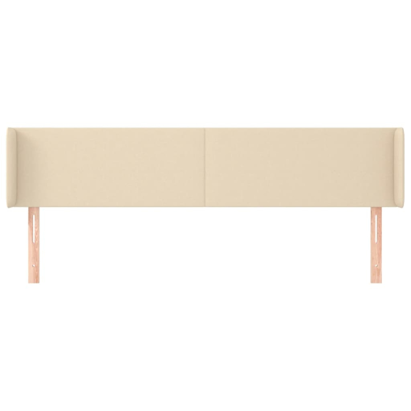 Kopfteil mit Ohren Creme 163x16x78/88 cm Stoff