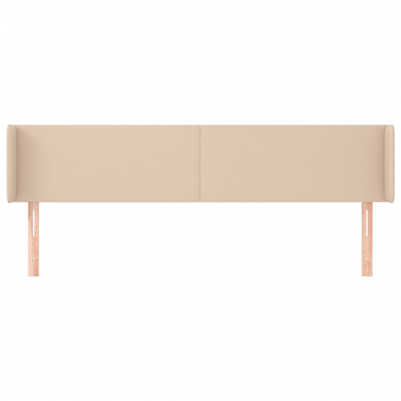 Kopfteil mit Ohren Cappuccino-Braun 203x16x78/88 cm Kunstleder