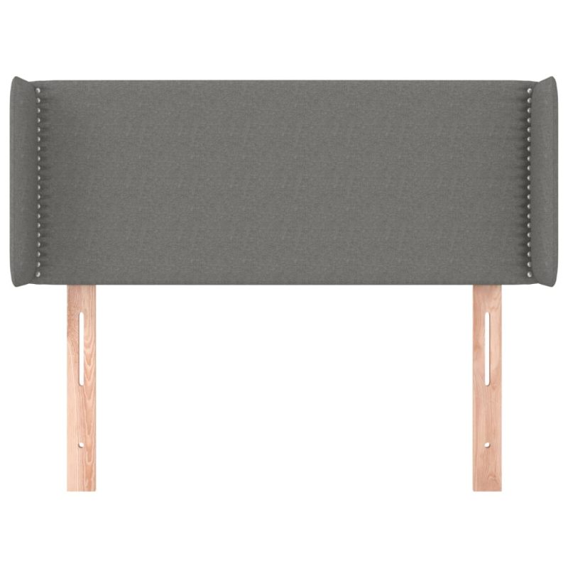 Kopfteil mit Ohren Dunkelgrau 83x16x78/88 cm Stoff