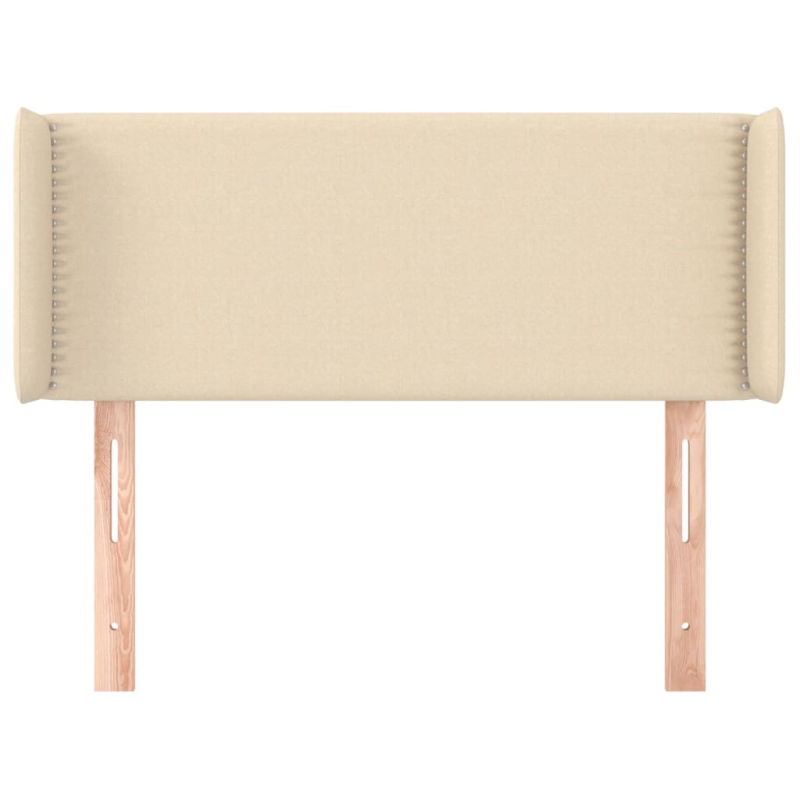 Kopfteil mit Ohren Creme 93x16x78/88 cm Stoff