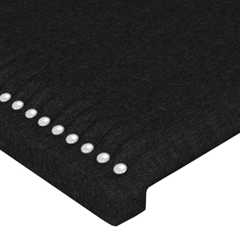 Kopfteil mit Ohren Schwarz 103x16x78/88 cm Stoff